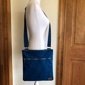 ESCADA MOON SPARKLE XL Nylon Fully Lined Blue Crossbody/Shoulder Bag